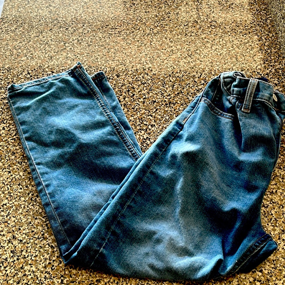 Old navy girls size 12 high rise slouchy straight jeans